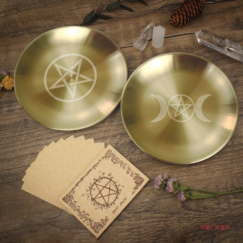 Sacred symbol altar plate with goddess design