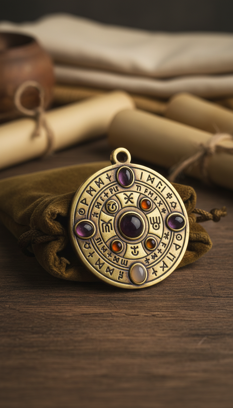 Jupiter Ritual Talisman with Engraved Brass