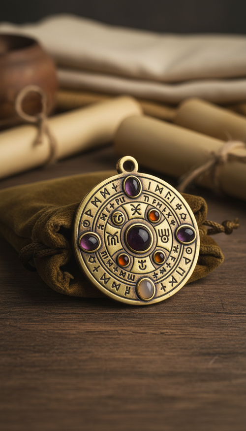 Jupiter Ritual Talisman with Engraved Brass