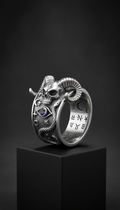 Sterling silver occult ring