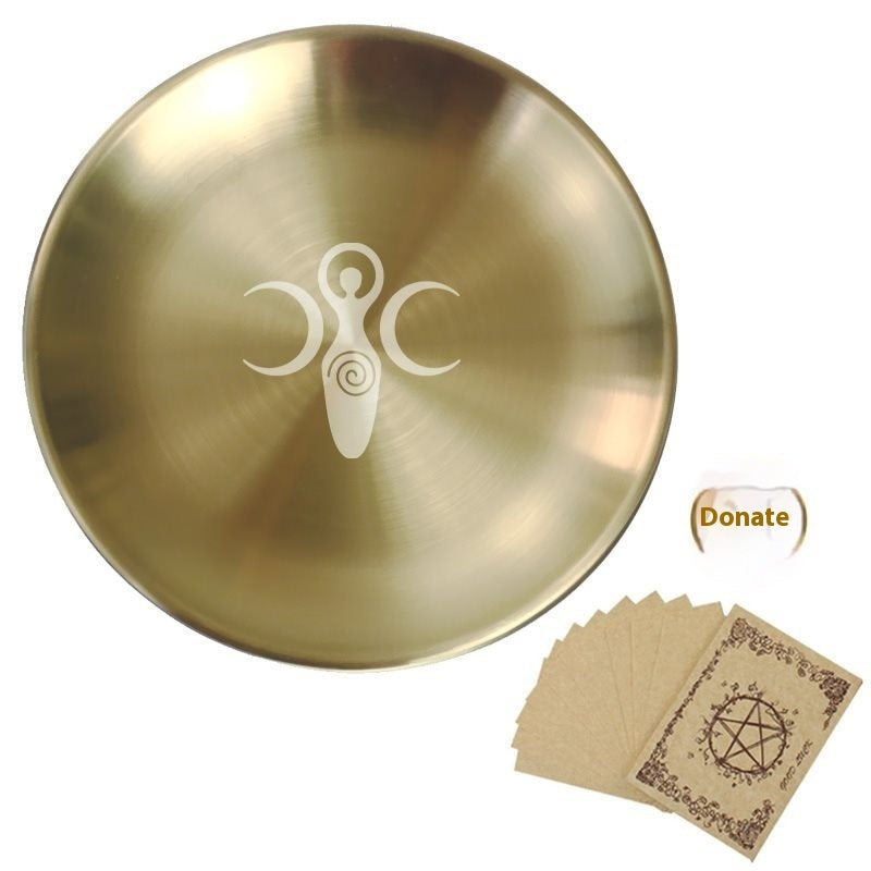 Celestial altar plate for ritual décor