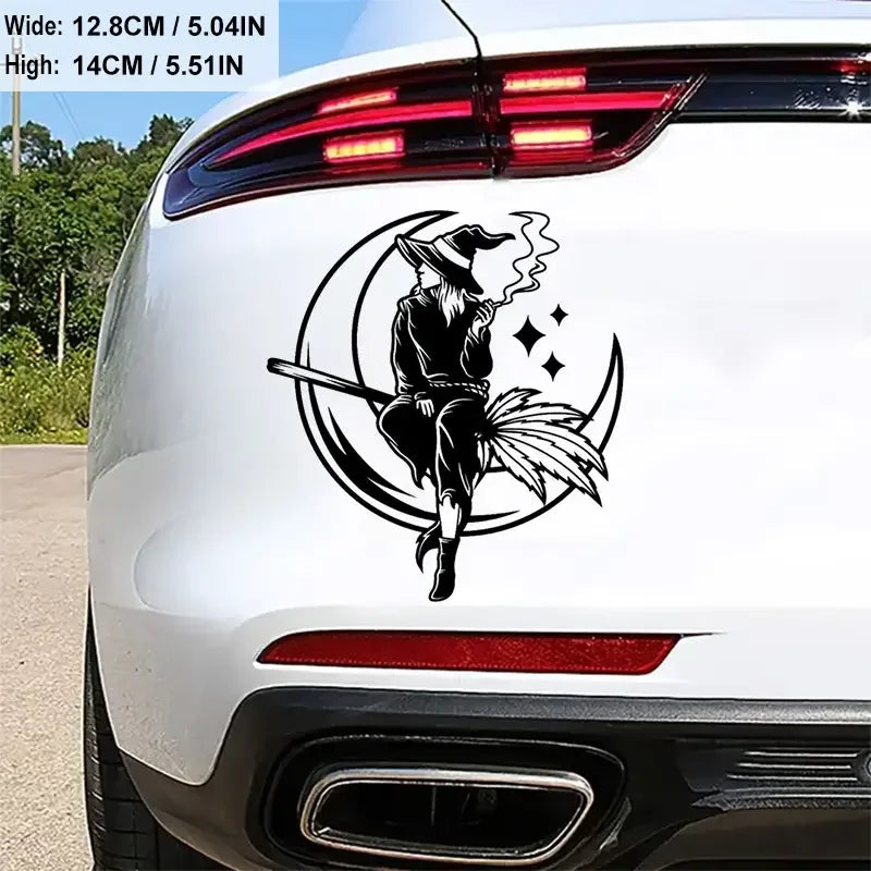 Witch Smoking Moon Sticker