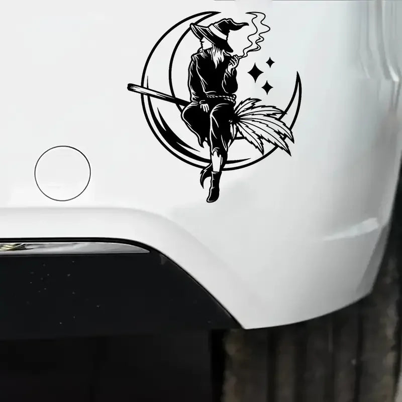 Witch Smoking Moon Sticker