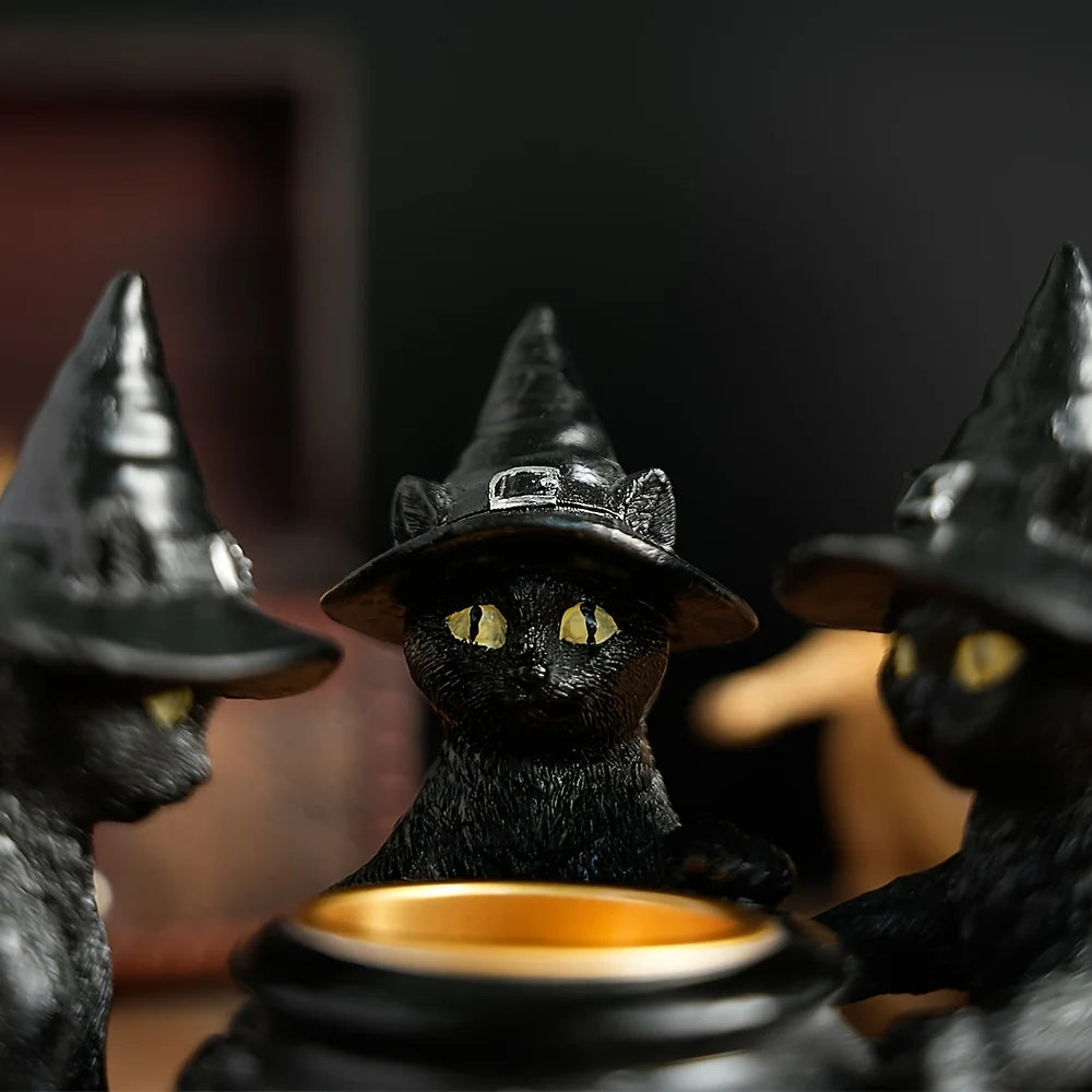 Witch Cat Sculptures