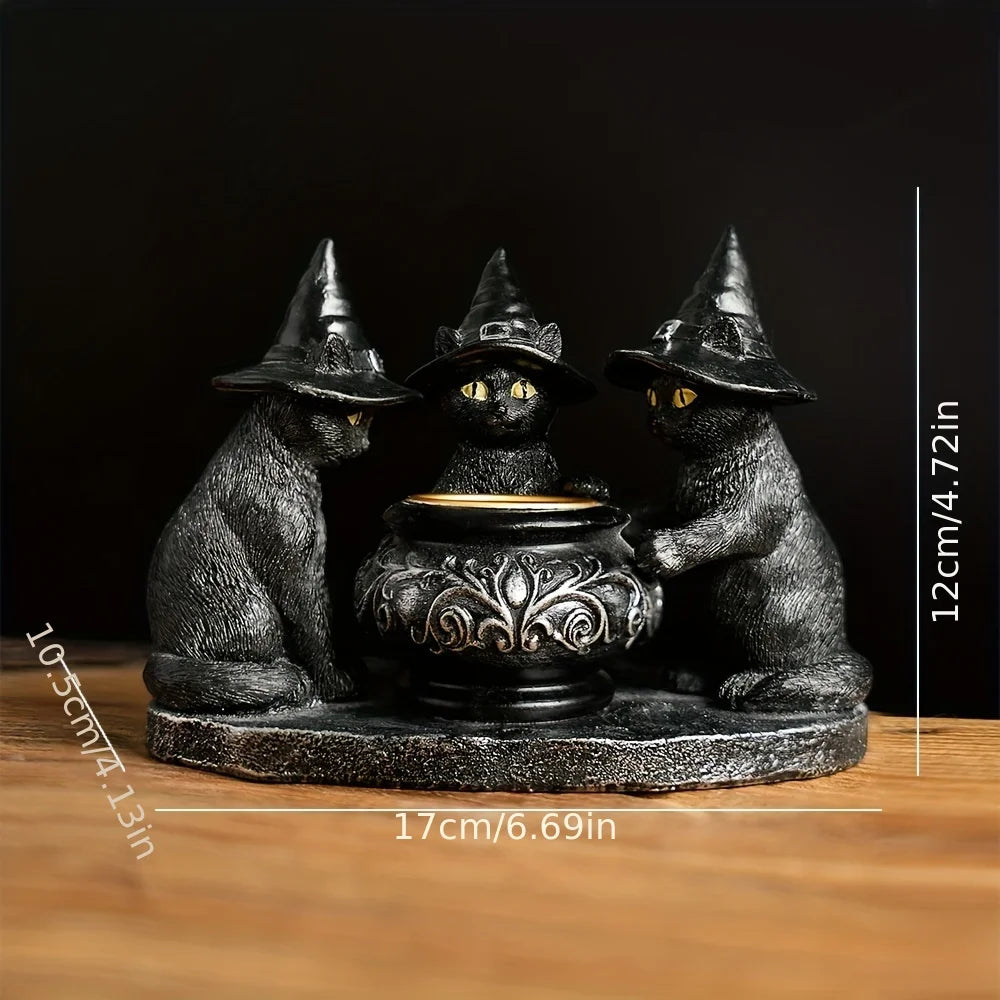 Witch Cat Sculptures