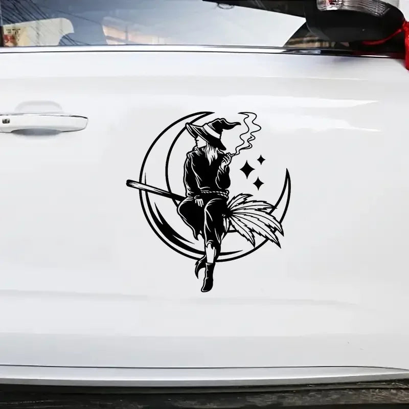 Witch Smoking Moon Sticker